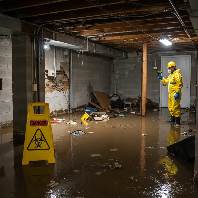 Flooded Basement Electrical Hazard in Monroe County, AR Property