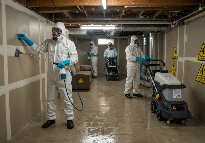 Basement Moisture Removal and Structural Drying process in Monroe County, AR